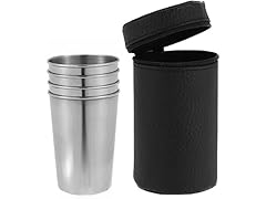 (3 Set/12 Pcs) Stainless Steel Travel Cups Set