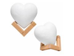 3D Heart Lamp with Stand LED Acrylic Heart Night Light