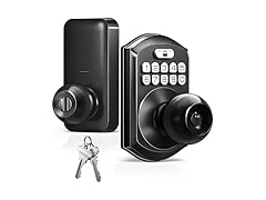 TEEHO TE003 Keypad Door Lock with Handle Matt Black