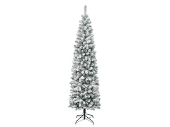 National Tree Company 7.5 ft. Acacia Pencil Slim Flocked Tree