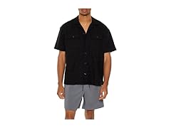 Forever 21 Textured Cuban Collar Shirt