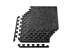 Yes4All Rubber Floor Mats 24 Sq Ft