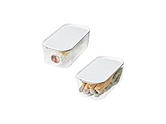 iDesign Storage Bins w/Lid Clear 2pc