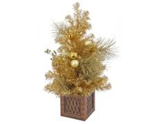 36" Be Merry Gold Tabletop Tree w/35 LED