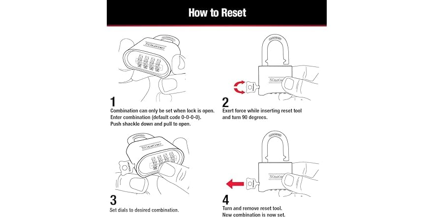 thumbnail interactive-video image 1 of Master Lock Combination Locker Key 1630 - OEM Built-in, Fits 1630 1654 1652 1670 1 of 6
