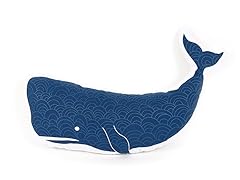 12"x19" Cotton Whale Pillow