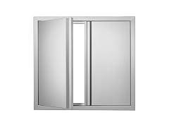 Double Stainless Outdoor Kitchen Door, 26W x 24H Inch