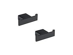 TASTOS Bathroom Hooks Matte Black 2pk