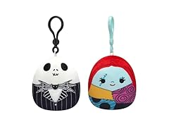 Squishmallows 3.5in Jack Skellington and Sally Clip 2Pk