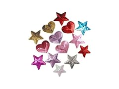 Ximkee Pack of 10 Shiny Heart Sequins 