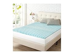 ZINUS 1.5" Swirl Gel Cooling Memory Foam Mattress, Queen