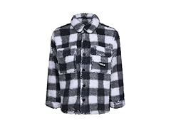 Hurley (6) Printed Sherpa Shacket, Wht