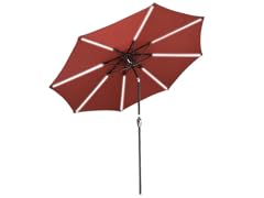 Yescom 9 FT Solar LED Patio Umbrella Outdoor