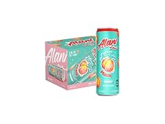 (12 Pk) Alani Nu JUICY PEACH Sugar Free, Low Cal