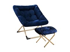 Blue Oversized Saucer Chair