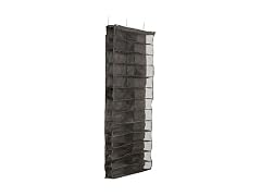 Simplify 26 Pocket Over Door Shoe Caddy in Grey