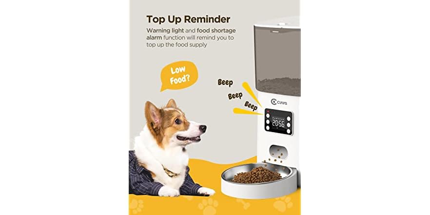 Ciays Automatic Cat Feeders 6l