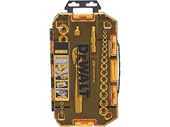 DEWALT DWMT73804 Socket Set, 1/4in & 3/8in DR 34pc
