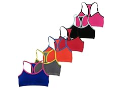 6Pk Solid Color Sports Bras