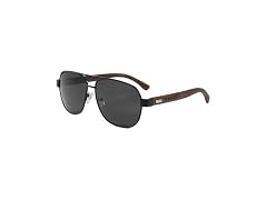 Tucci Italy Black Aviator Sunglasses