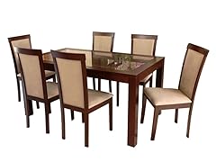 Panther Wood Glass 7-piece Dining Set