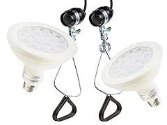 24W Multi-Spectrum LED Grow Light, 2 Pk