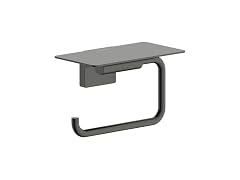 hansgrohe AddStoris S 6" Toilet Paper Holder w Shelf, Black Chrome