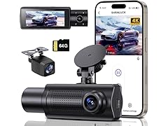 4K+1080P+1080P 5.8GHz WiFi Dash Cam