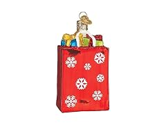Old World Christmas Holiday Shopping Bag Ornament