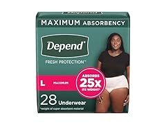 Depend Fresh Underwear Female L 56ct