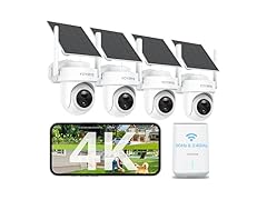 (4 Pack) Solar-Powered Security Camera System | 4K Pro