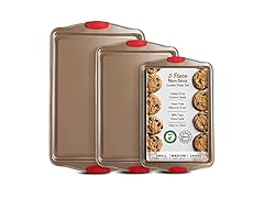 EATEX Baking Sheet Set, 3-Piece Cookie Sheet Set