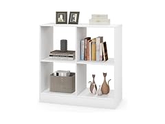 Nightcore 4-Cube 2-Tier Bookcase White