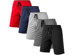 5Pk Womens Loose Fit T/F Active Shorts