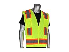10PK Worktex Breakaway Safety Vest, Two Pocket Class 2