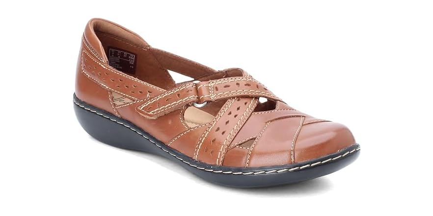 Clarks Ashland Gem Mocasín Mujer - Cuero Bronceado Plantilla Comfort Casual Mocasines De Piel Mujer