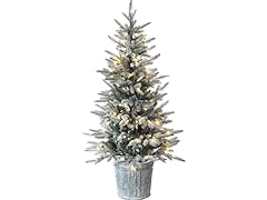 4.5' Snowy Alpine Fir 100 Warm LED