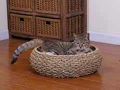 Seagrass Round Pet Bed with Pillow