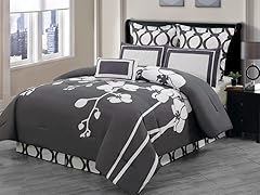 April Orchid Flower 7pc Reversible Comforter Set