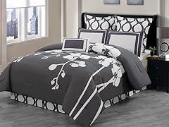 April Orchid Flower 7pc Reversible Comforter Set