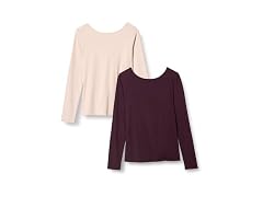 Amazon Essentials Women (XL) Scoop T-shirt Blush
