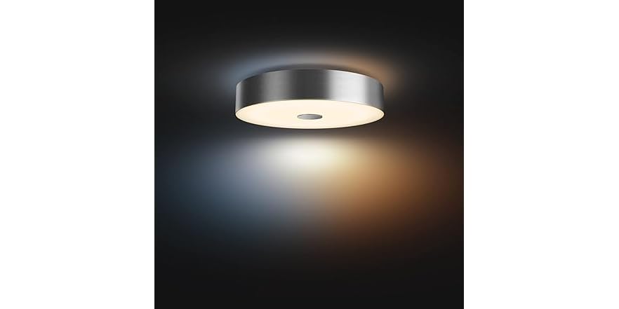 Philips Hue White Ambiance Fair Lampadario Smart LED 25W, Dimmerabile Con Bluetooth E Telecomando, Nero