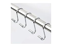 iDesign Chrome Shower Hooks 12pk