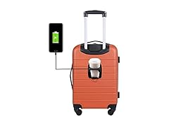 Wrangler Smart Luggage Set with Cup Hold