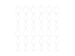 UNICRAFTALE 3 Sizes About 36pcs Teardrop Charm