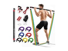 Portable Home Gym Resistance Bands & Bar