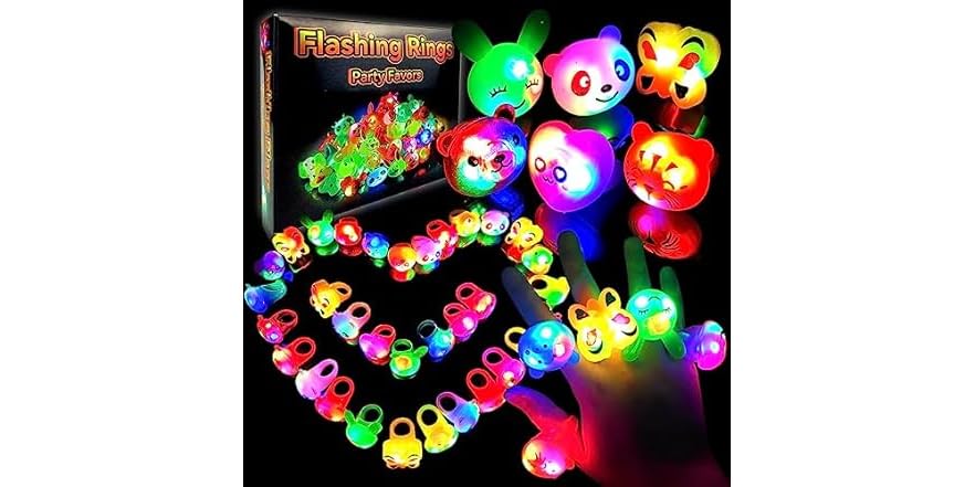 24 Pack LED Light Up Rings