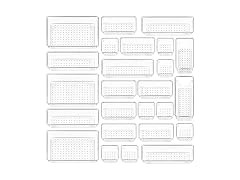 Vtopmart Clear 25 PCS Plastic Drawer Organizer