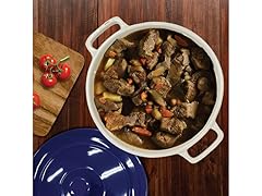 Le Regalo Stoneware Casserole with Lid