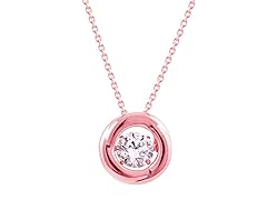Swarovski CZ  White Circle Pendant